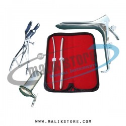 Hegar uterine dilator set 2pieces 5-6, 9-10, mathieu speculum, grave large, collin large